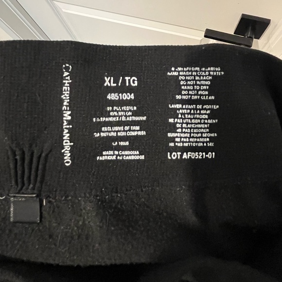 CATHERINE MALANDRINO lined black leggings , size XL - Picture 4 of 4